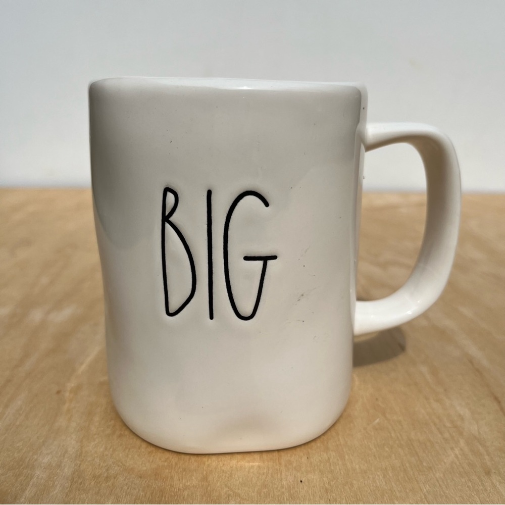 Rae Dunn BIG Coffee Mug White Ceramic Artisan Collection LL 16 oz